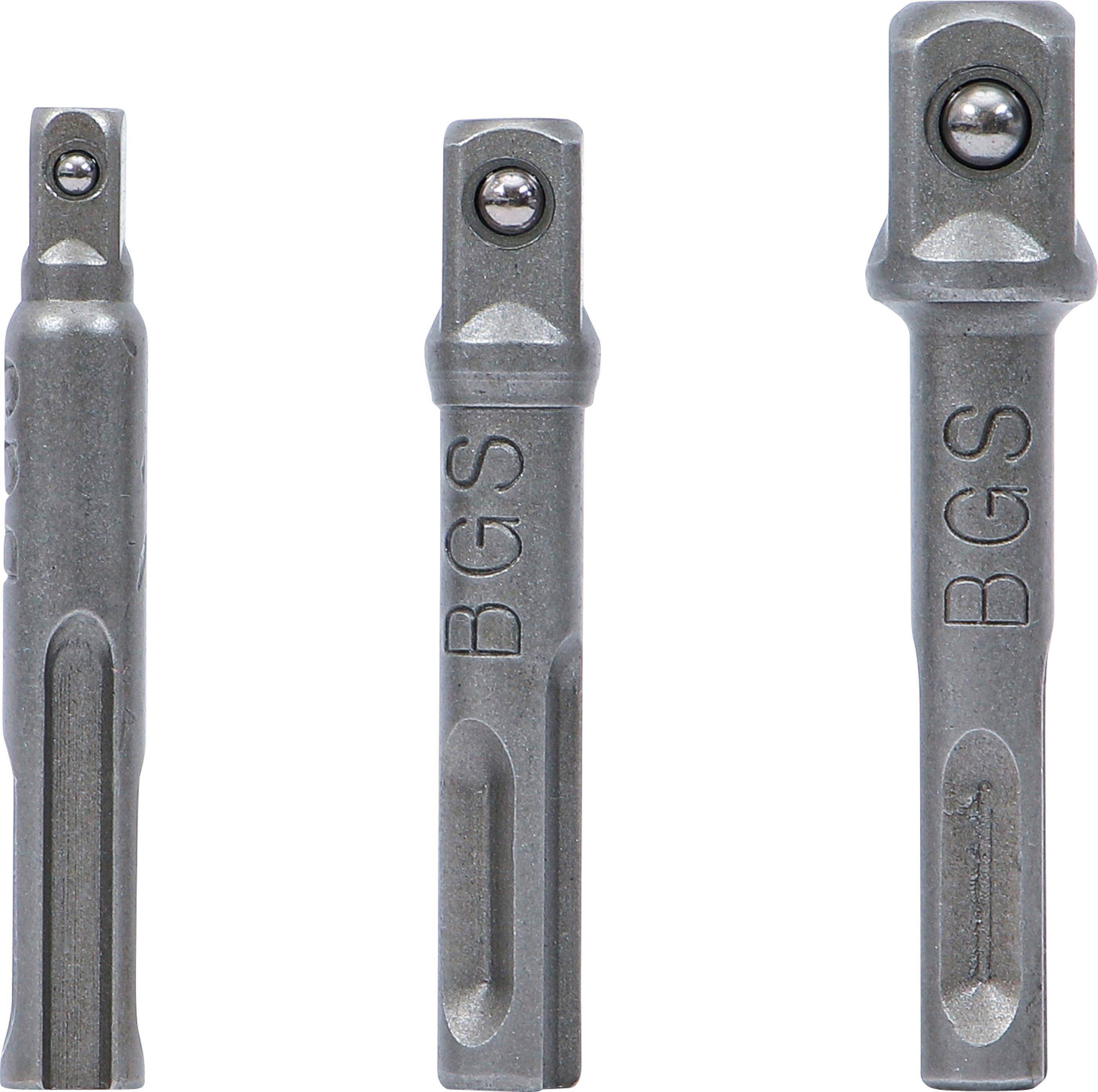 BGS technic Adapter-Satz | SDS - Auenvierkant 6,3 mm (1/4"), 10 mm