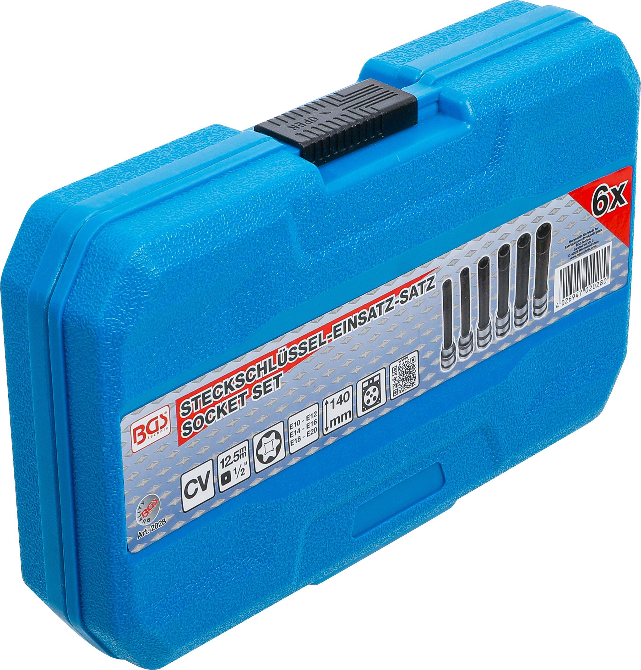 BGS Steckschlssel-Einsatz-Satz E-Profil, extra lang | Antrieb