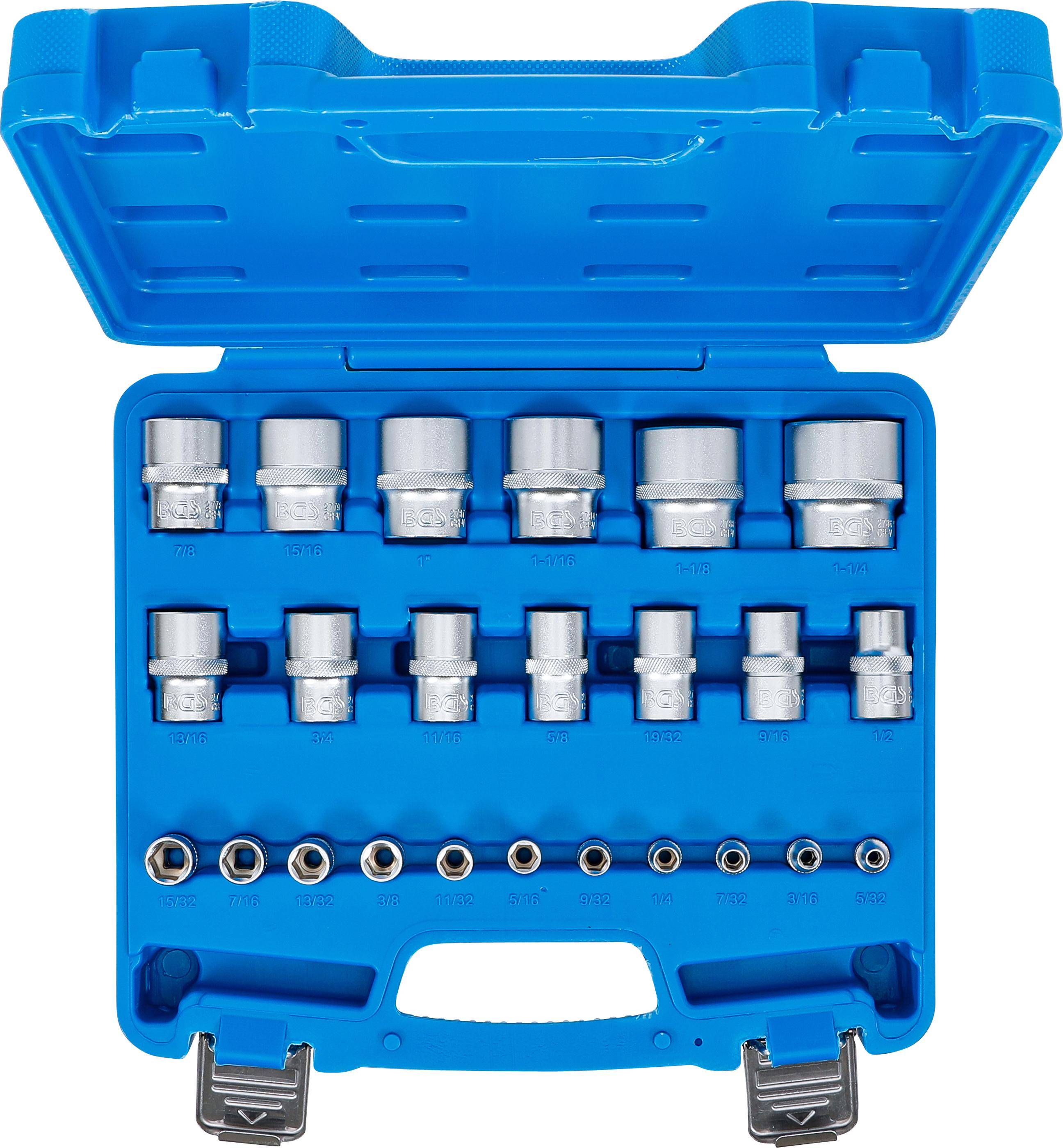 BGS Steckschlssel-Einsatz-Satz, Sechskant | Antriebe Innenvierkant