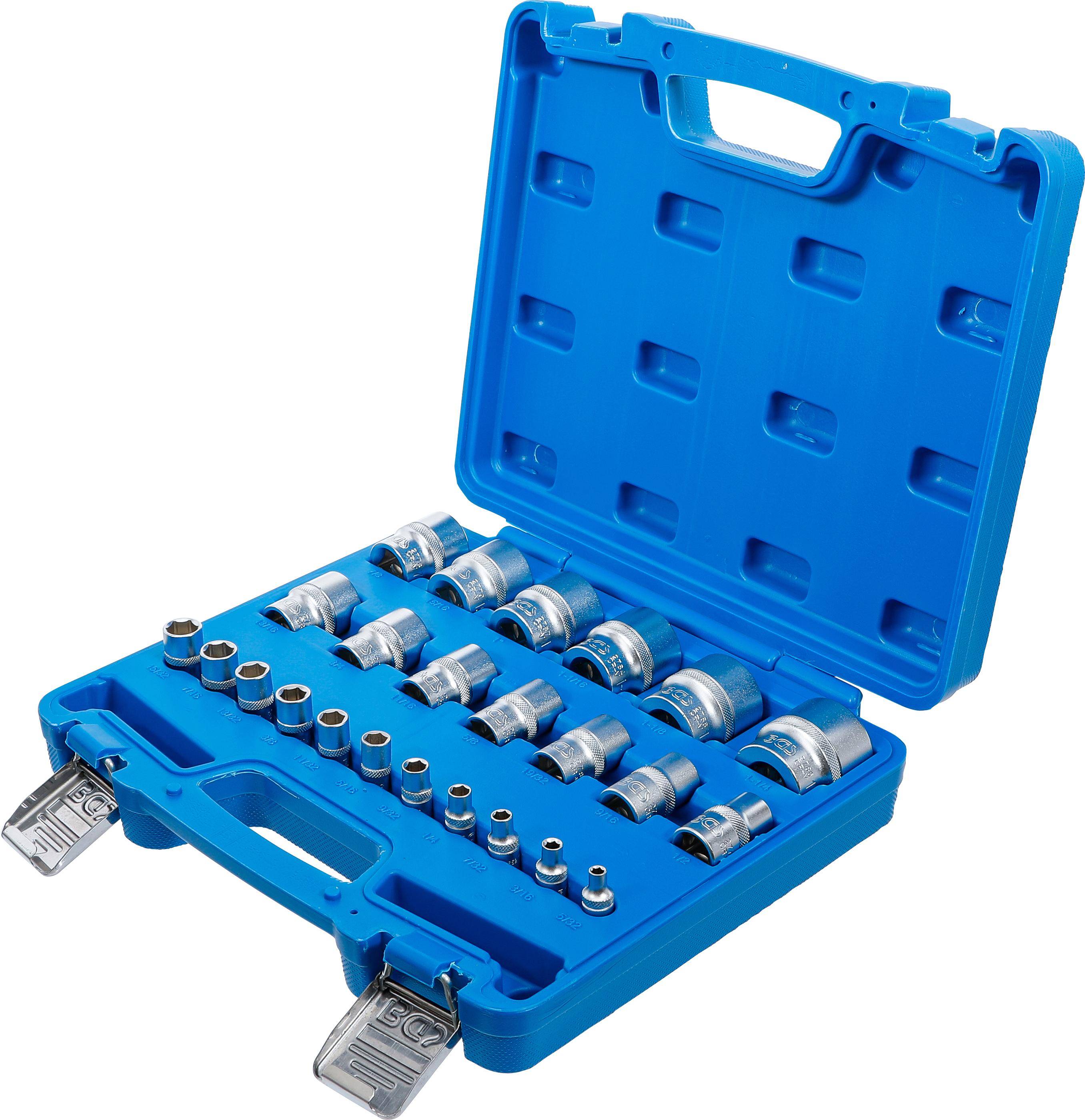 BGS Steckschlüssel-Einsatz-Satz, Sechskant | Antriebe Innenvierkant