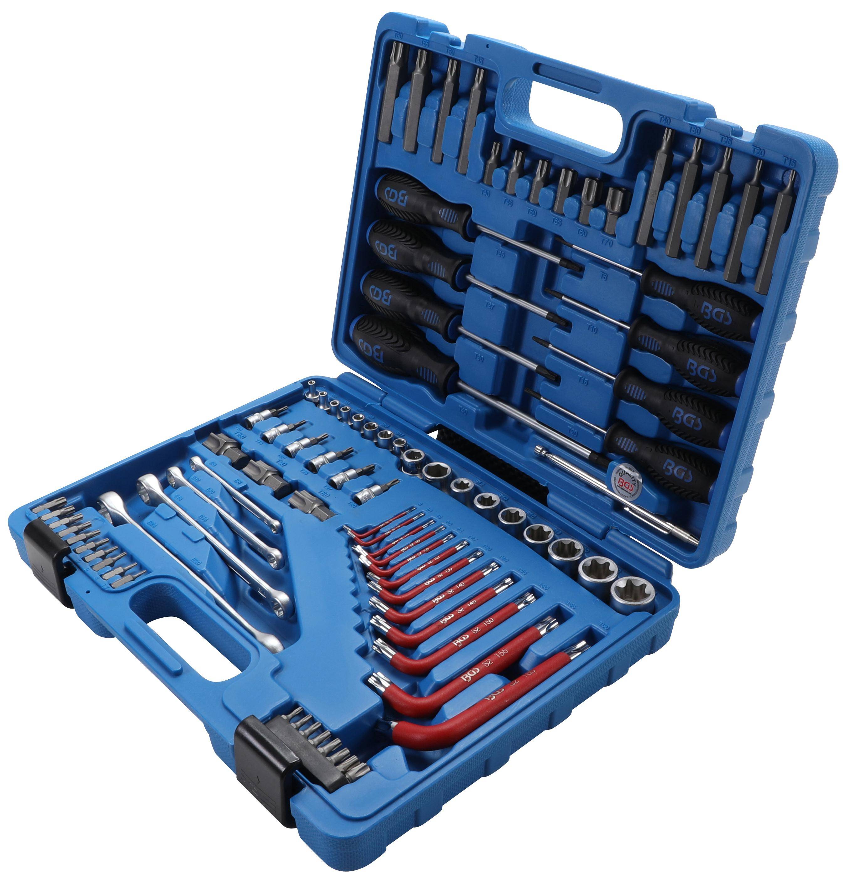 BGS Werkzeugsortiment | 6,3 mm (1/4") + 12,5 mm (1/2") | E-Profil /