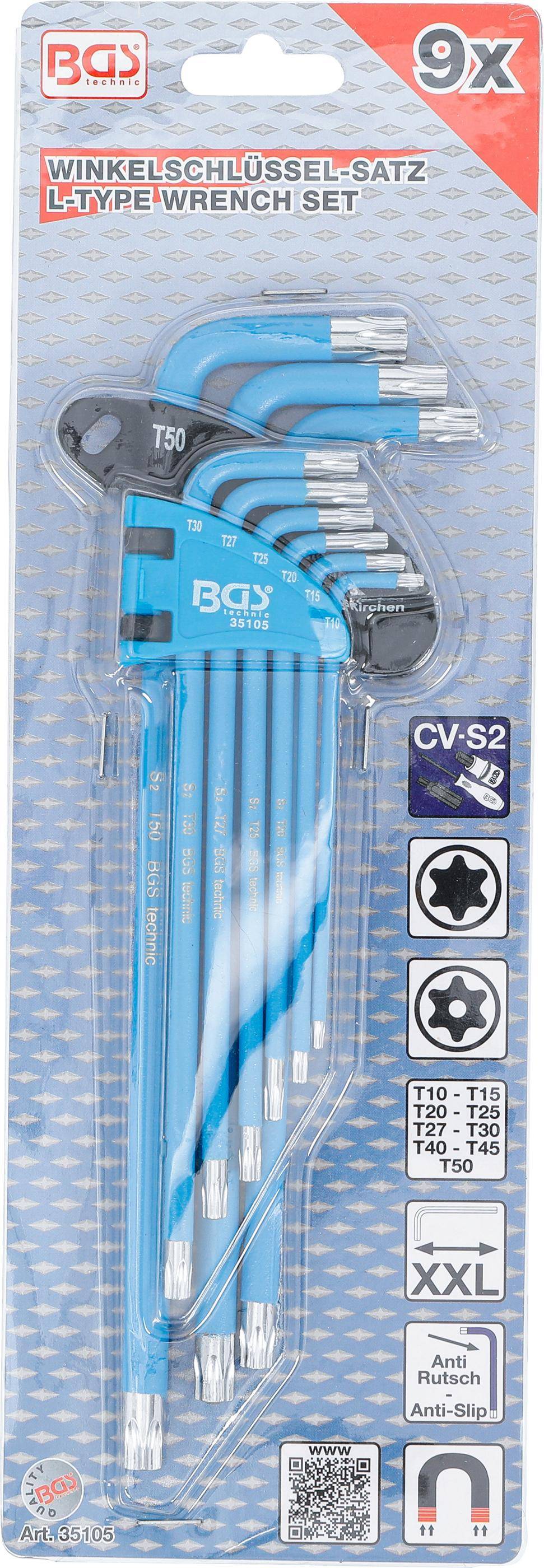 BGS Winkelschlssel-Satz | T-Profil (fr Torx) / T-Profil (fr Torx) mit