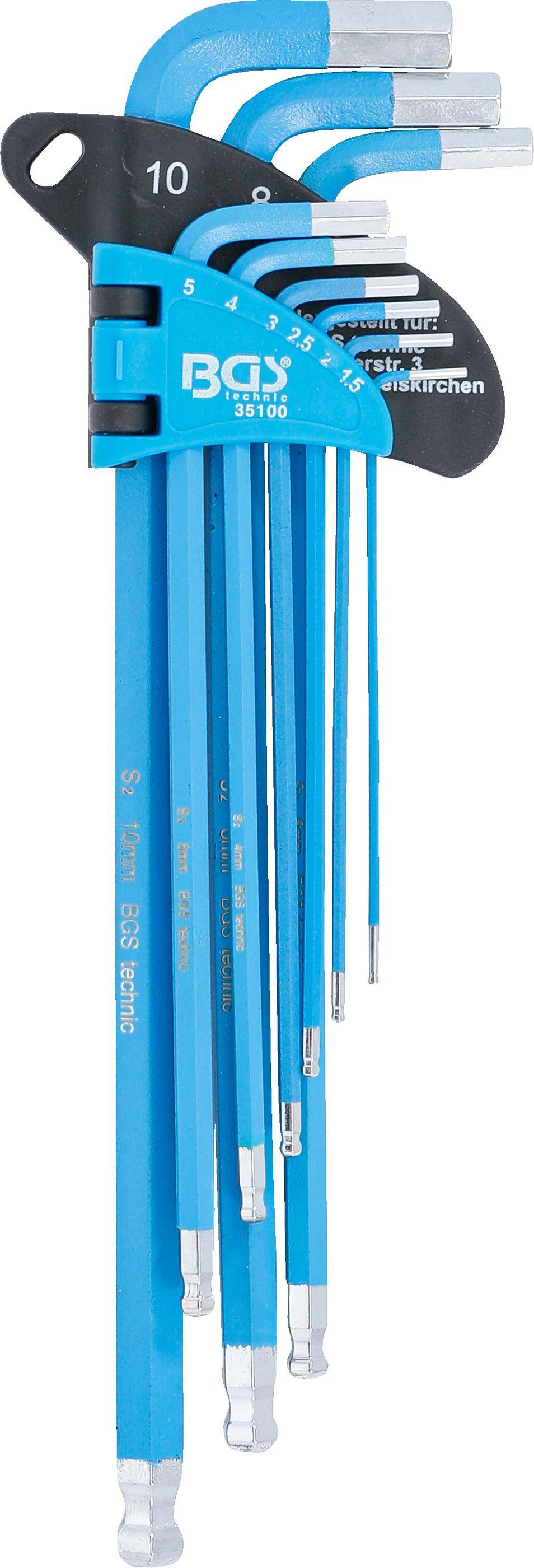 BGS Winkelschlssel-Satz | extra lang | Innensechskant /