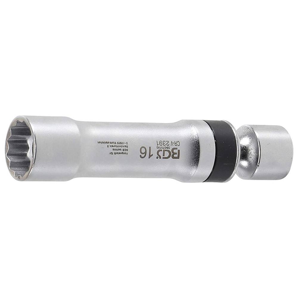 BGS Zündkerzen-Gelenkeinsatz mit Haltefeder, 3/8", 16 mm