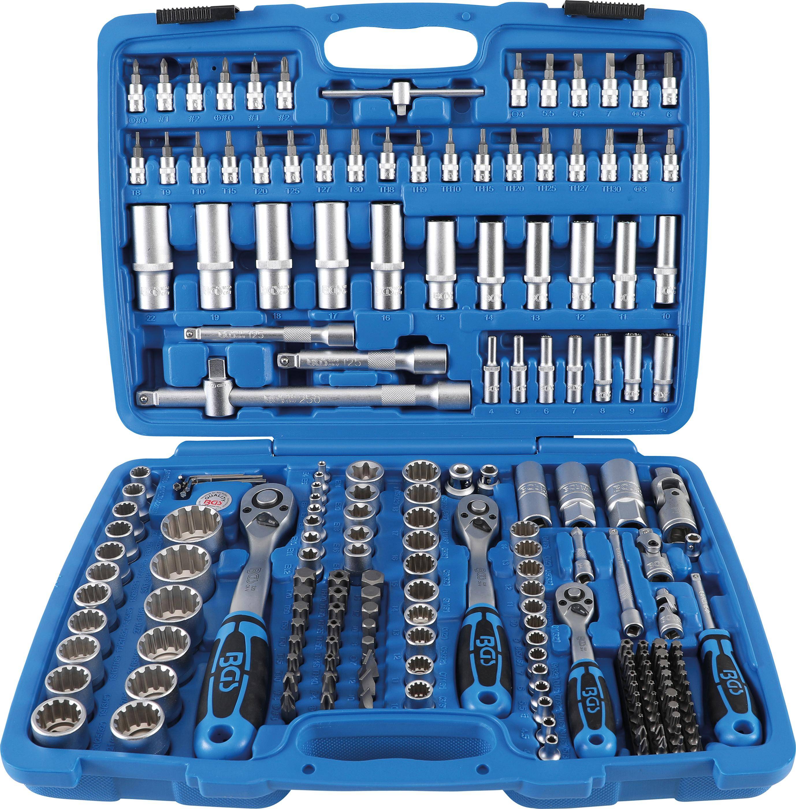 BGS Steckschlüssel-Satz Gear Lock | Antrieb 6,3 mm (1/4") / 10 mm