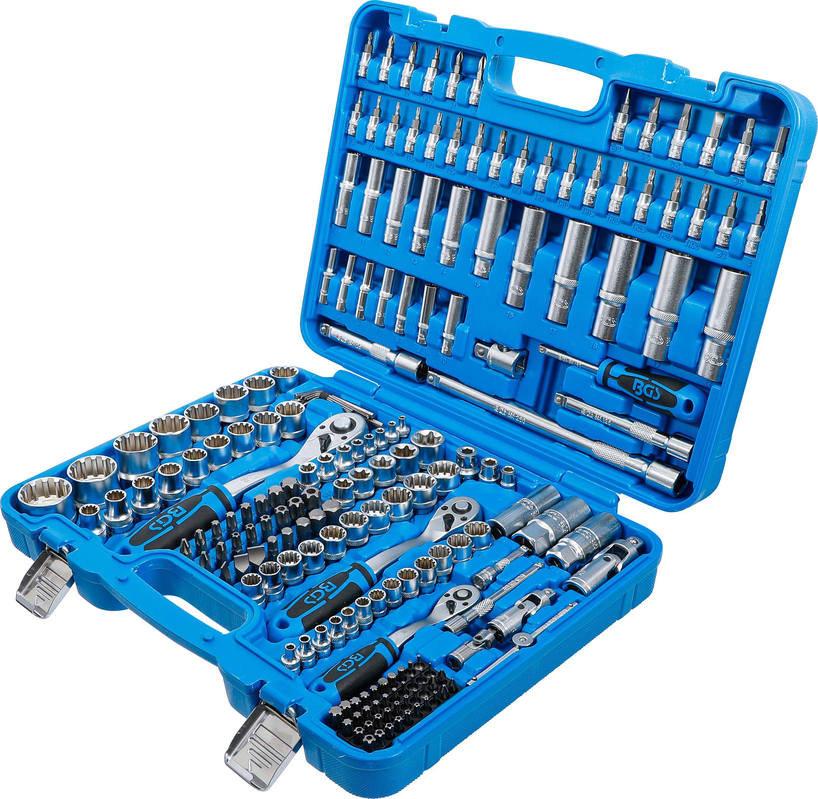 BGS Steckschlüssel-Satz Gear Lock | Antrieb 6,3 mm (1/4") / 10 mm