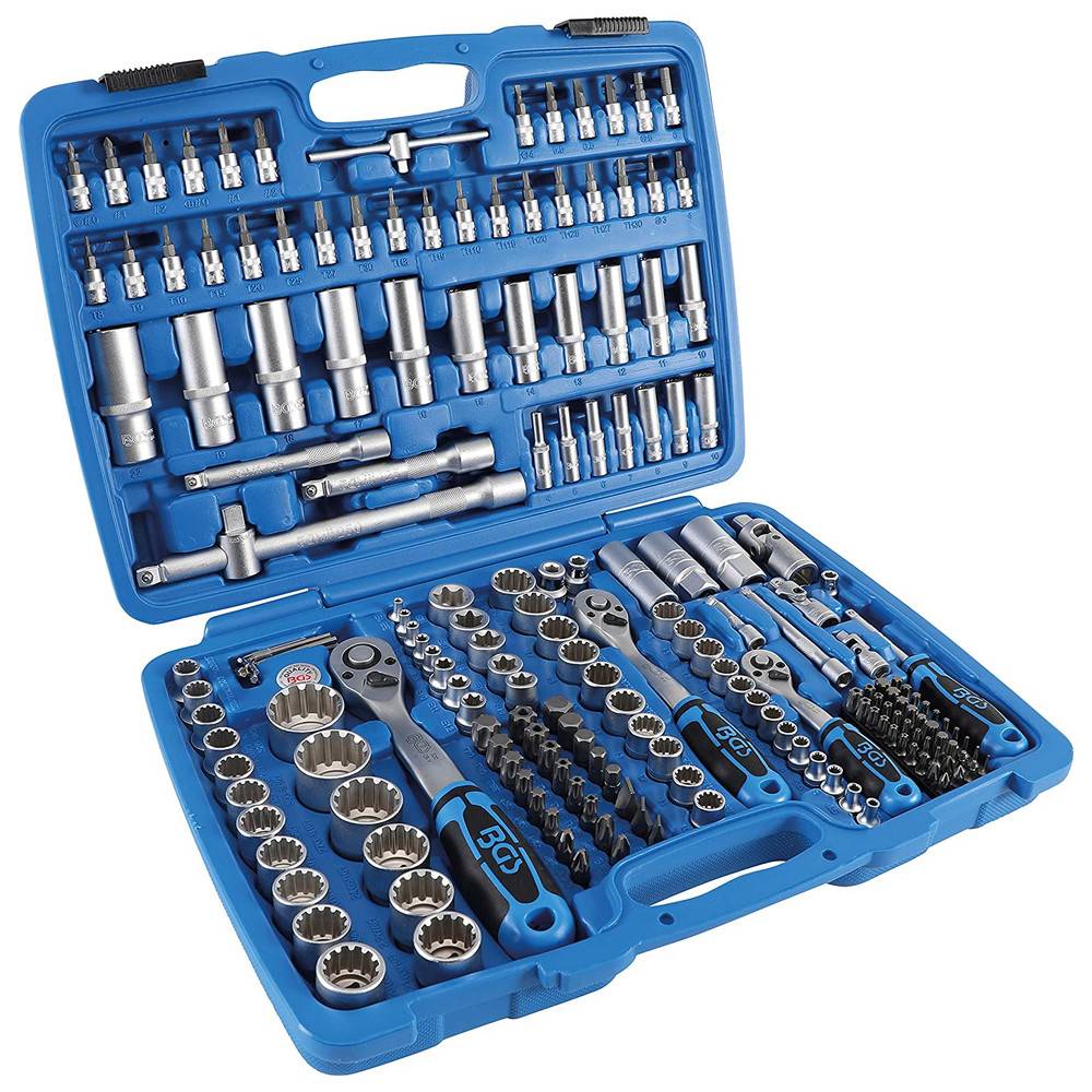 BGS Steckschlüssel-Satz Gear Lock, 1/4", 3/8", 1/2", 192-teilig
