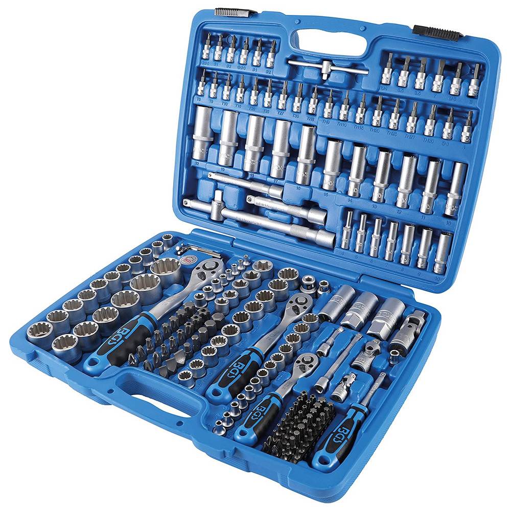 BGS Steckschlüssel-Satz Gear Lock, 1/4", 3/8", 1/2", 192-teilig