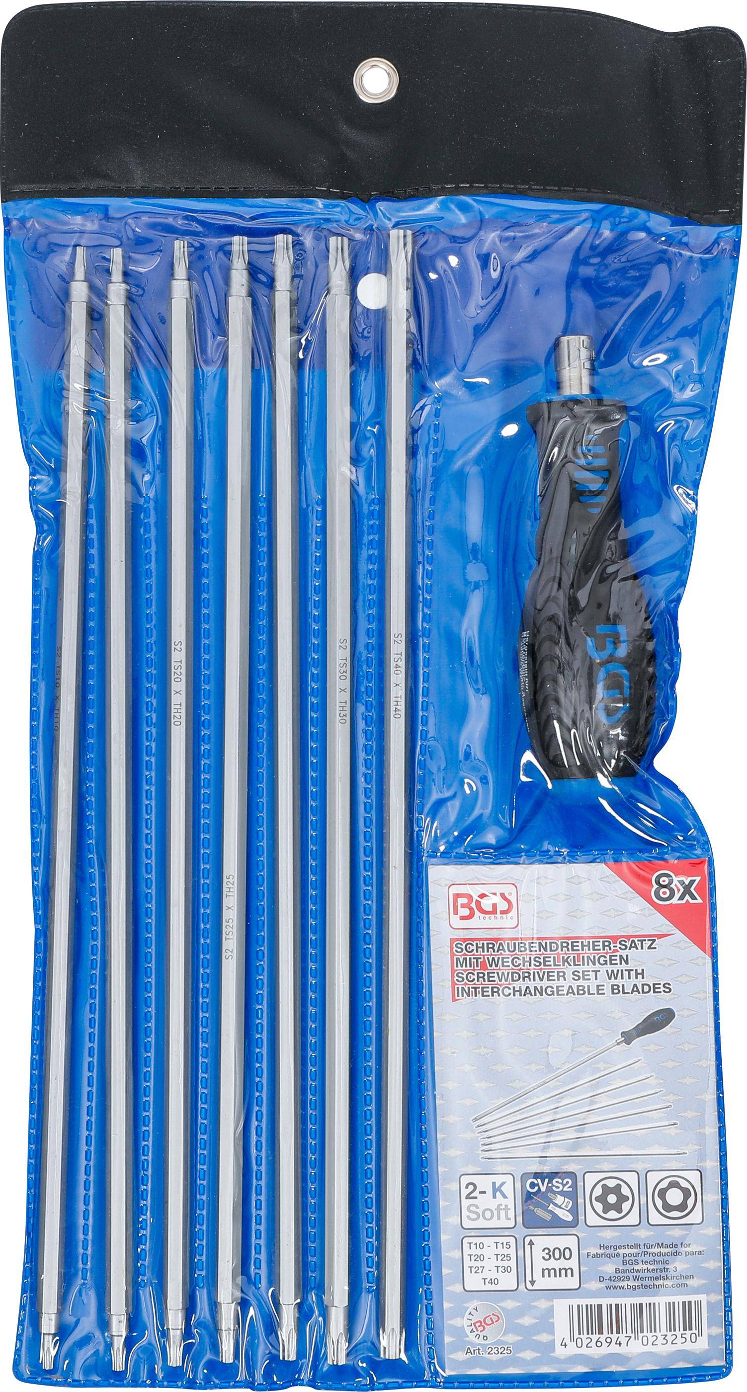 BGS technic Schraubendreher-Satz mit Wechselklingen | T-Profil (fr