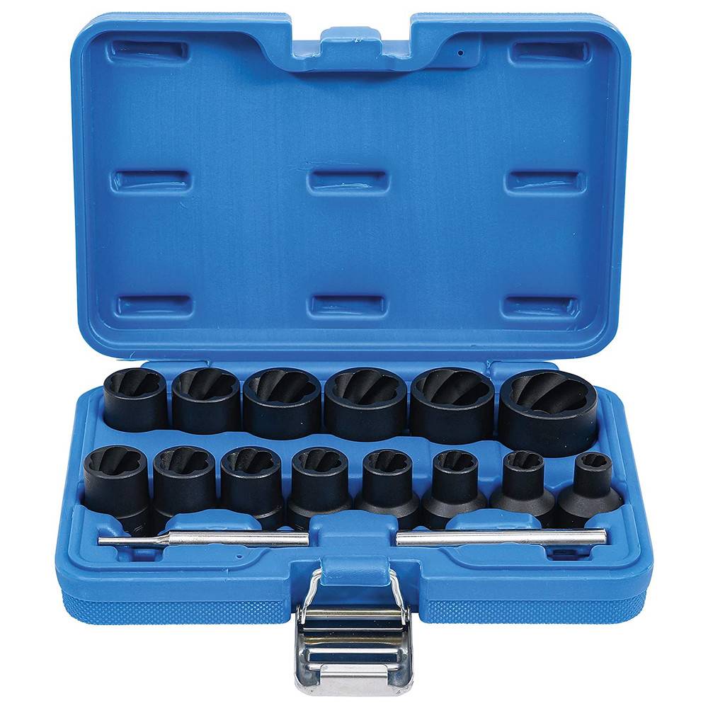 BGS Spiral-Profil-Steckschlüssel-Satz, Schraubenausdreher, 1/2", 16-teilig