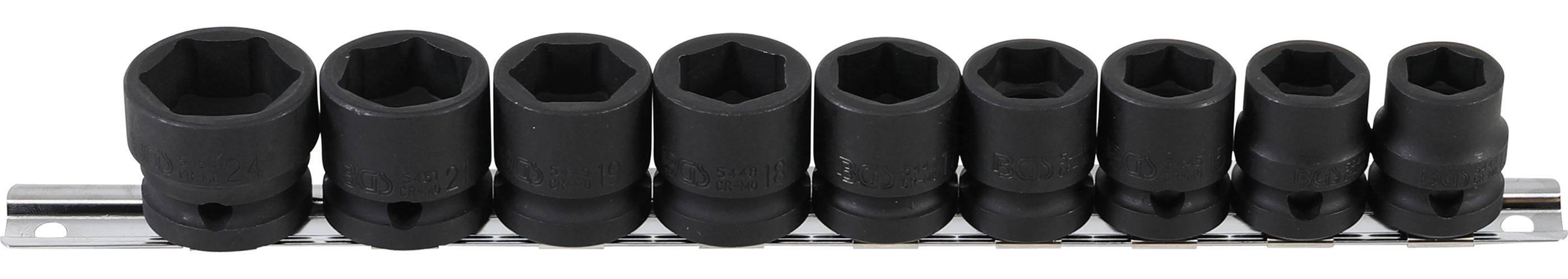 BGS Kraft-Steckschlüssel-Einsatz-Satz Sechskant, extra flach |