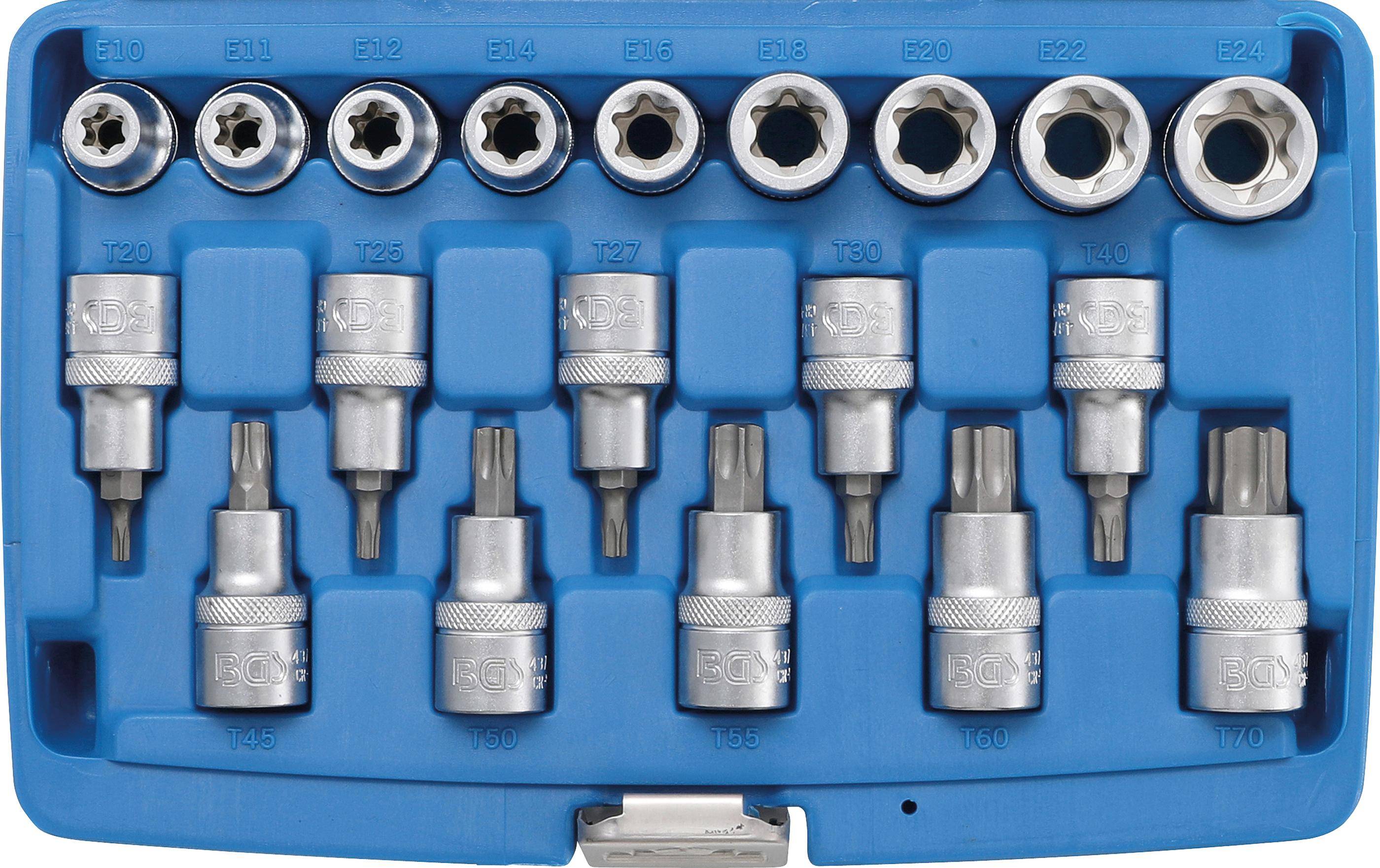BGS Bit-Einsatz-/Steckschlssel-Einsatz-Satz | Antrieb Innenvierkant