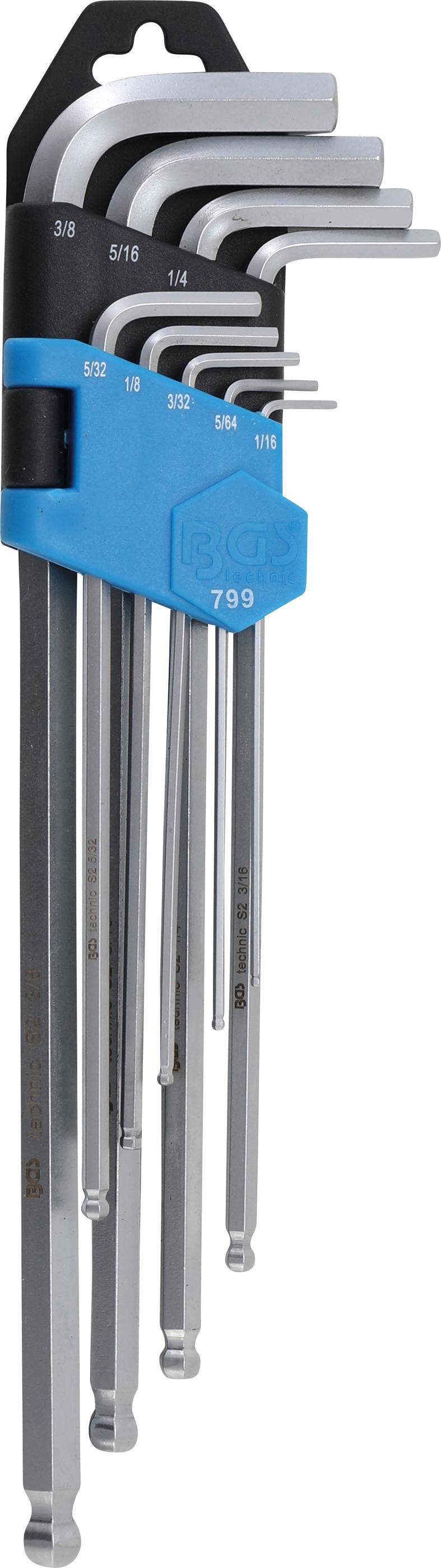 BGS Winkelschlüssel-Satz | Zollgrößen | Innensechskant /