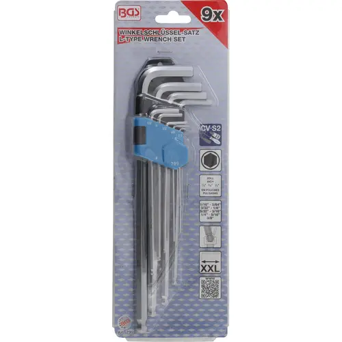 BGS Winkelschlüssel-Satz | Zollgrößen | Innensechskant / BGS Winkelschlüssel-Satz | Zollgrößen | Innensechskant /