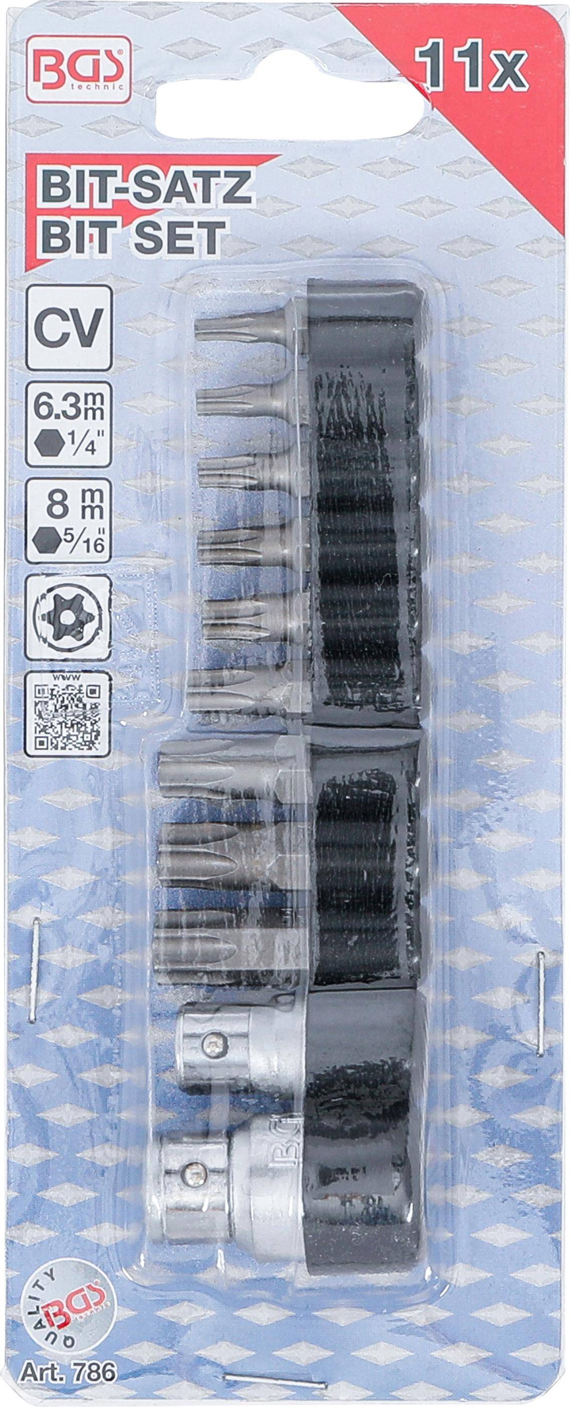 BGS technic Bit-Satz | Antrieb Auensechskant 6,3 mm (1/4") / 10 mm