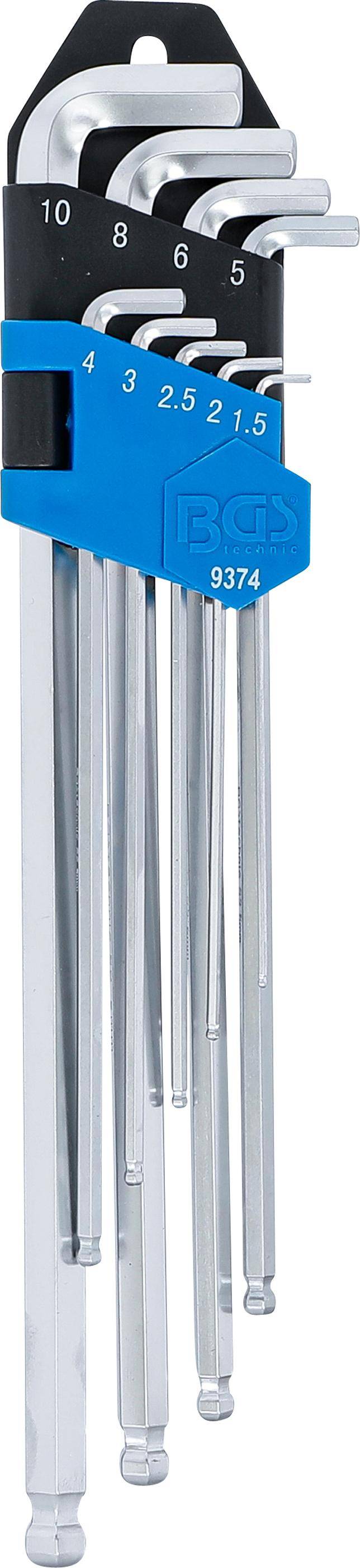 BGS Winkelschlssel-Satz | extra lang + extra kurz | Innensechskant /