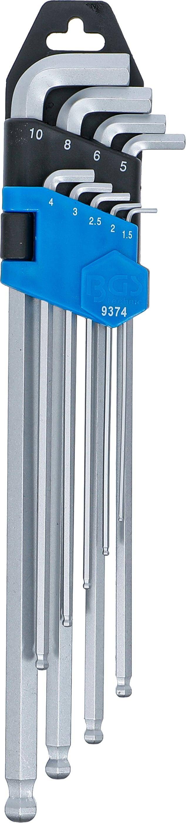 BGS Winkelschlüssel-Satz | extra lang + extra kurz | Innensechskant /