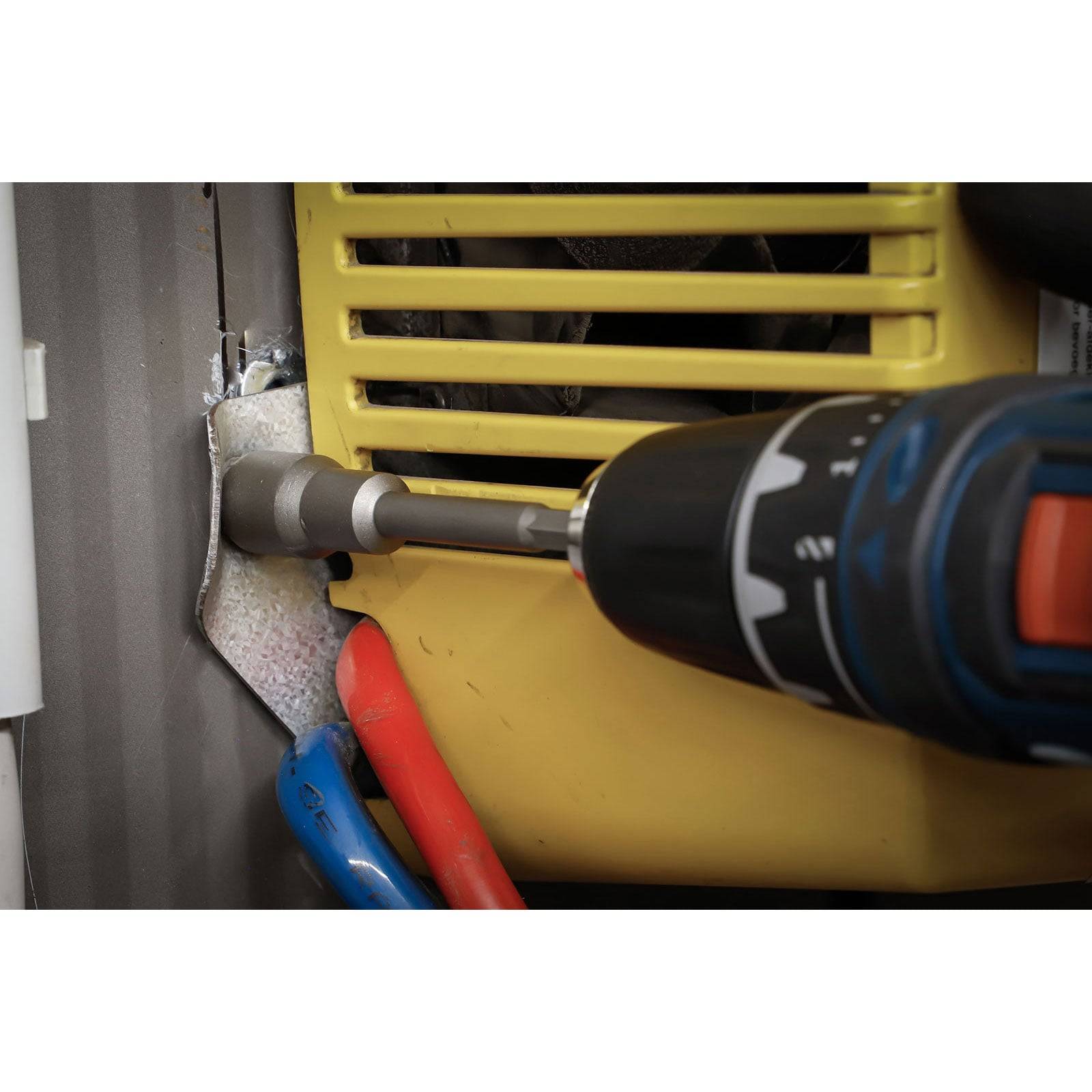 BGS Steckschlüssel-Einsatz-Satz Sechskant extra lang Antrieb Außensechskant 6,3 mm (1/4") für Bohrmaschinen SW 6 - 13 mm 8tlg. - 2759