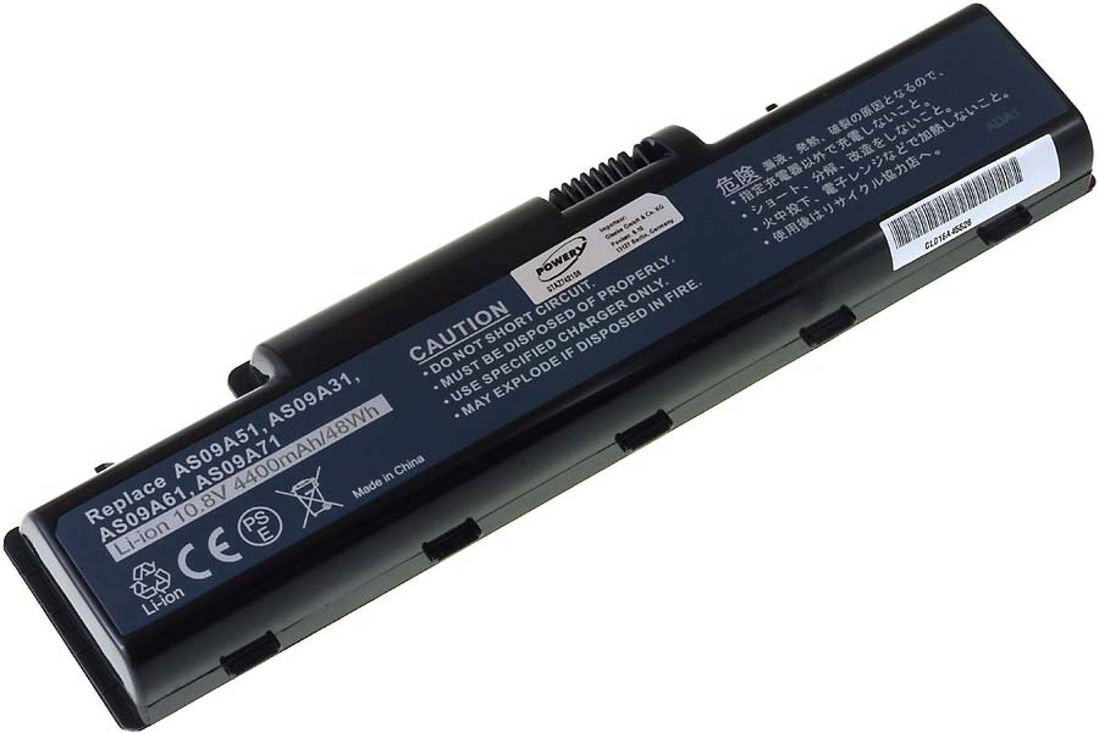 Powery Akku für Acer MS2273 Standardakku, 11,1V, Li-Ion
