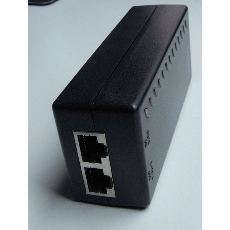 Wantec 5561, Schnelles Ethernet, 10,100 Mbit/s, 802.3af, Schwarz, Kurzschluß, 48 V
