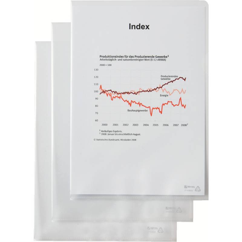 HETZEL Sichthülle Standard, A4, PP, glasklar, 0,105 mm