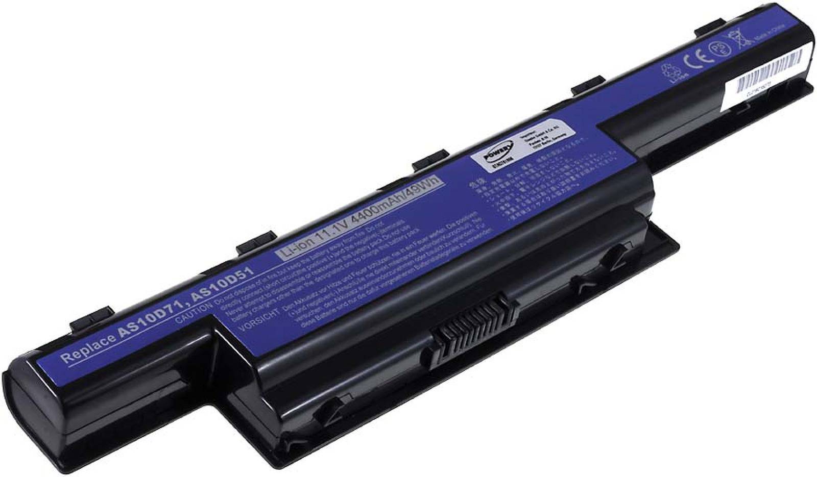 Powery Akku für Acer Typ Typ AS10D31 Standardakku, 10,8V, Li-Ion