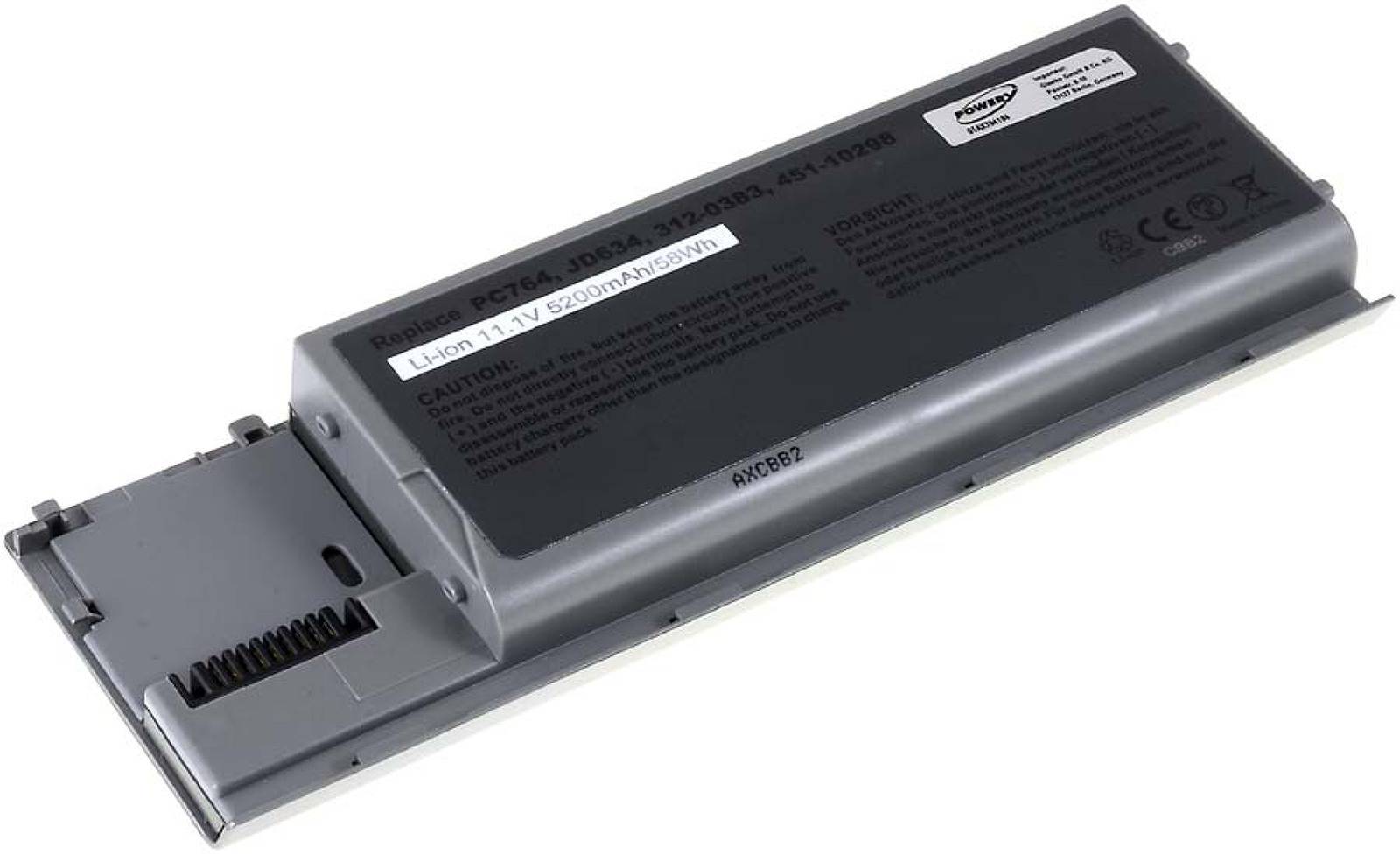 Powery Akku für Dell Latitude D620/ Latitude D630, 11,1V, Li-Ion