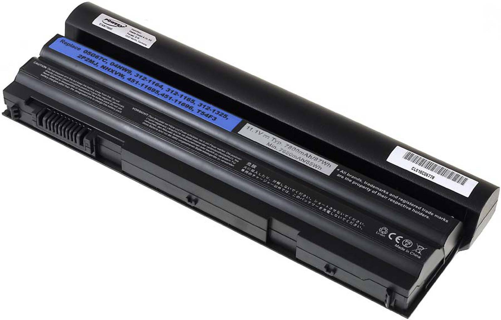 Powery Akku für Dell Latitude E6420/ Typ T54FJ 7800mAh, 11,1V, Li-Ion