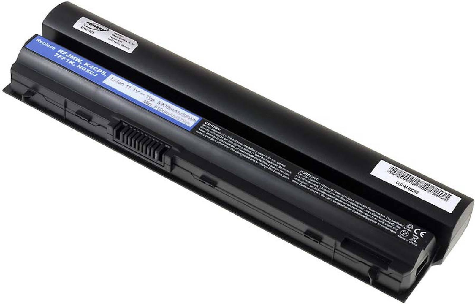 Powery Akku für Dell Typ RFJMW 5200mAh, 11,1V, Li-Ion