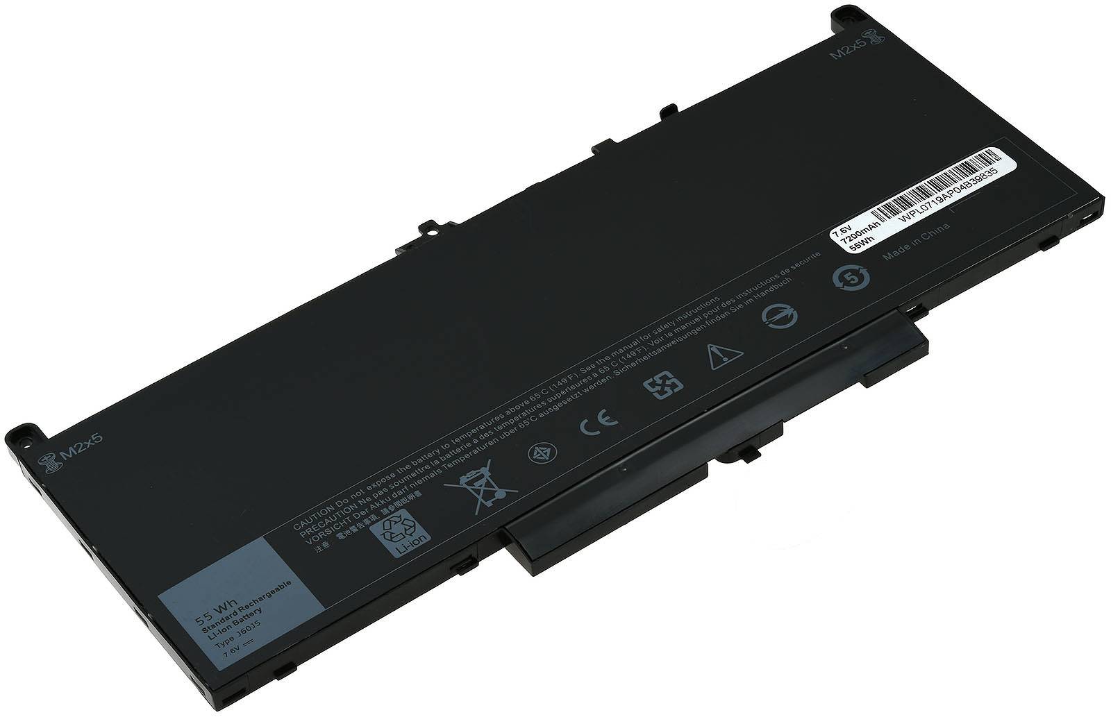 Powery Akku für Laptop Dell Latitude E7270 / Latitude E7470 / Typ J60J5, 7,6V, Li-Polymer