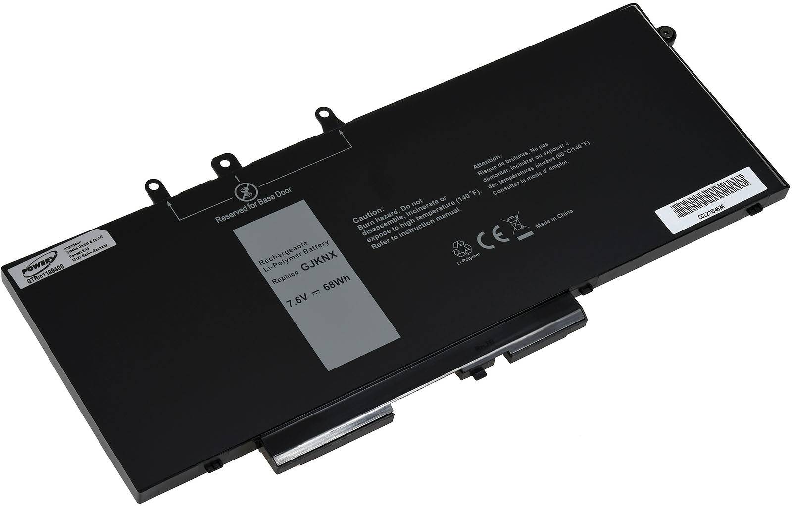 Powery Akku für Laptop Dell Latitude 5290, 7,6V, Li-Polymer