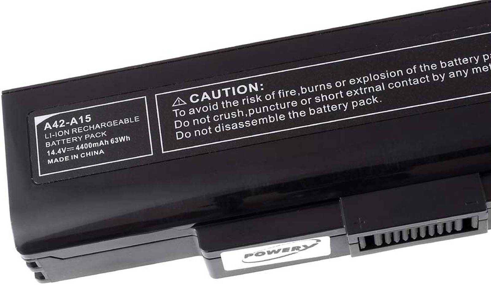 Powery Akku für Fujitsu-Siemens Lifebook N532 14,4Volt, 14,4V, Li-Ion