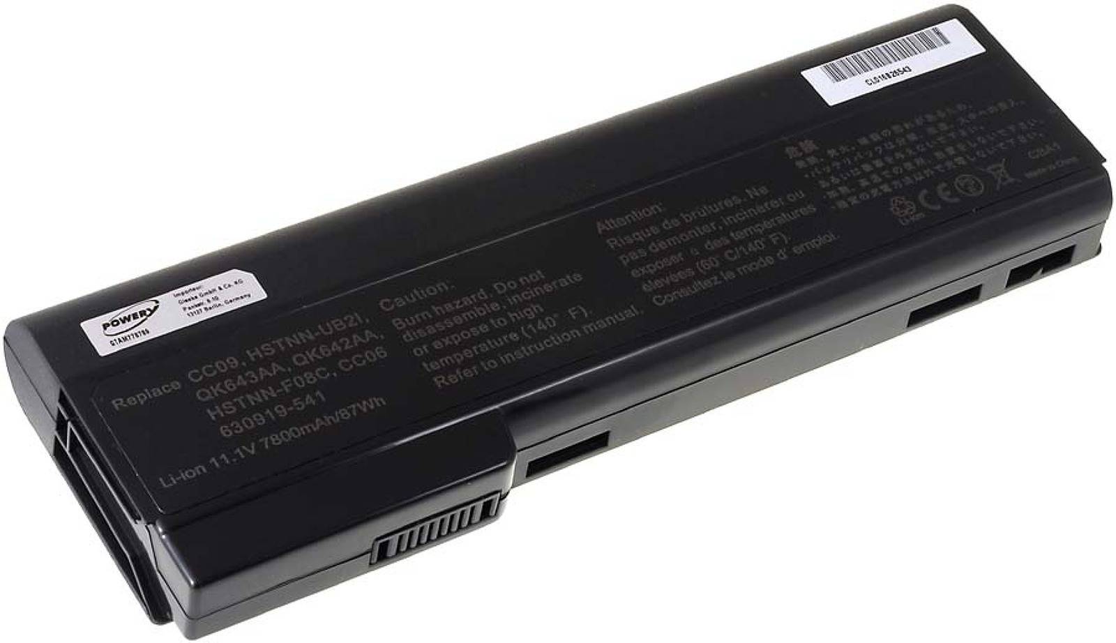 Powery Akku für HP EliteBook 8470p 7800mAh, 11,1V, Li-Ion