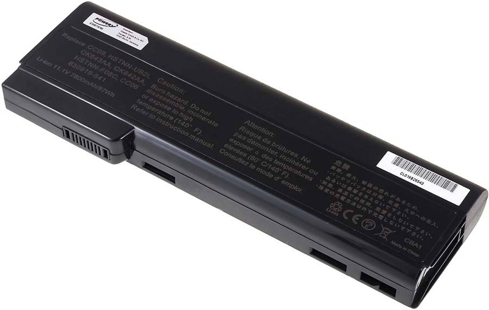 Powery Akku für HP EliteBook 8470p 7800mAh, 11,1V, Li-Ion
