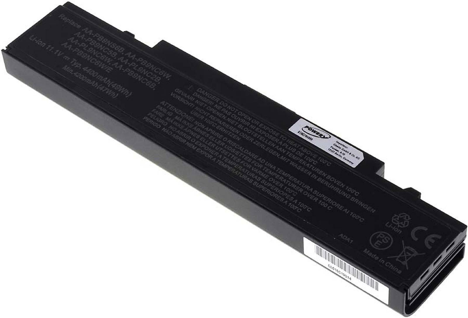 Powery Akku für Samsung Q318 Serie / R580 Serie / R780 Serie / Typ AA-PB9NC6B Standardakku, 11,1V, Li-Ion