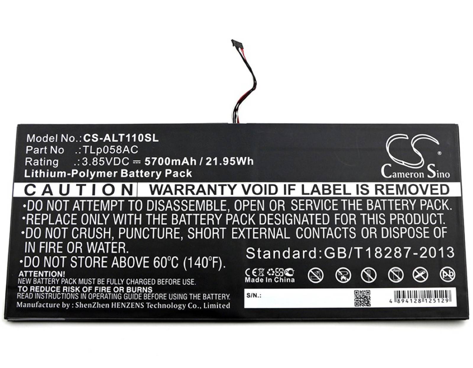 Powery Akku für Tablet Alcatel OT-8085, 3,85V, Li-Polymer