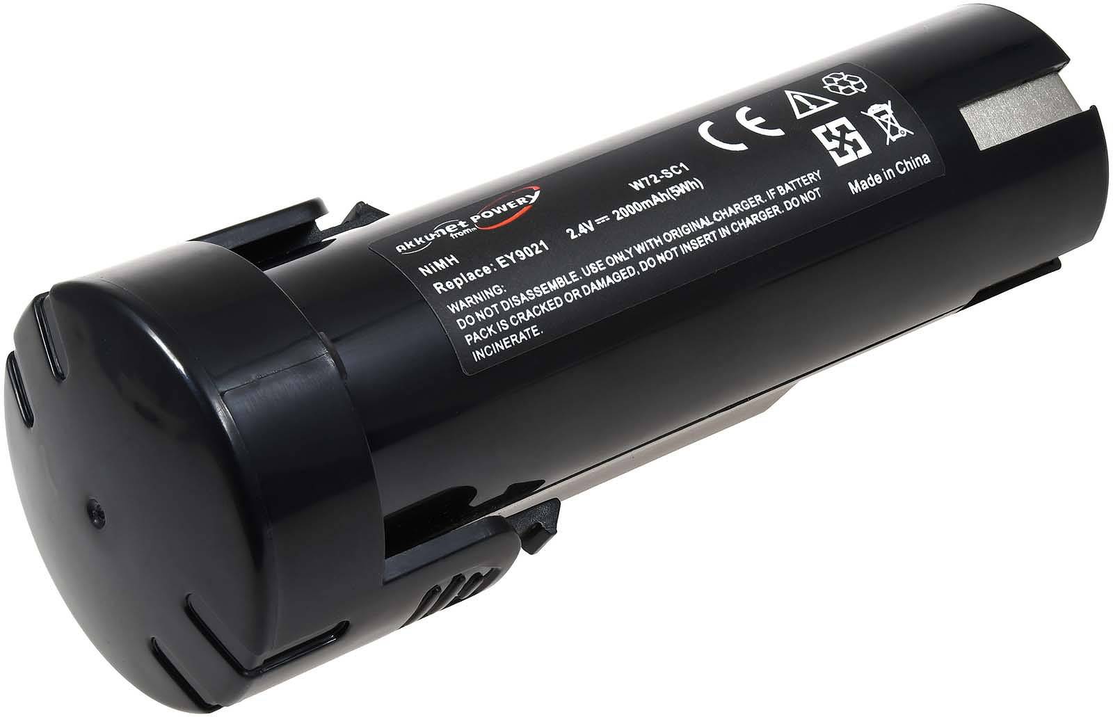 Powery Akku für ABB Stotz S&JB Schraubendreher Minifix 210 2000mAh, 2,4V, NiMH