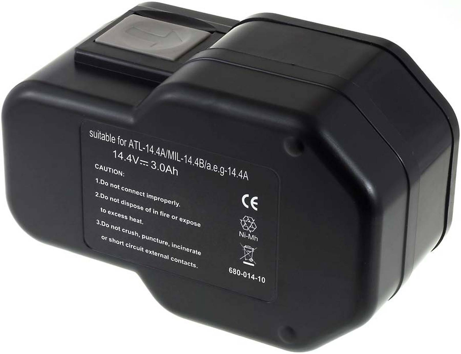 Powery Akku für AEG Typ System 3000 BF14.4 3300mAh NiMH, 14,4V, NiMH