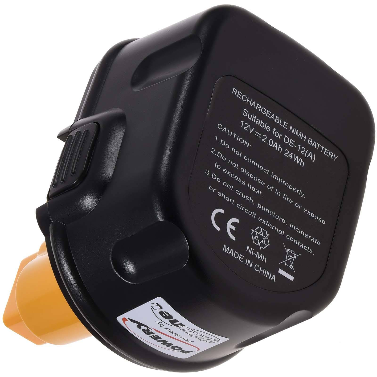Powery Akku für DEWALT Bohrschrauber DW907K2, 12V, NiMH