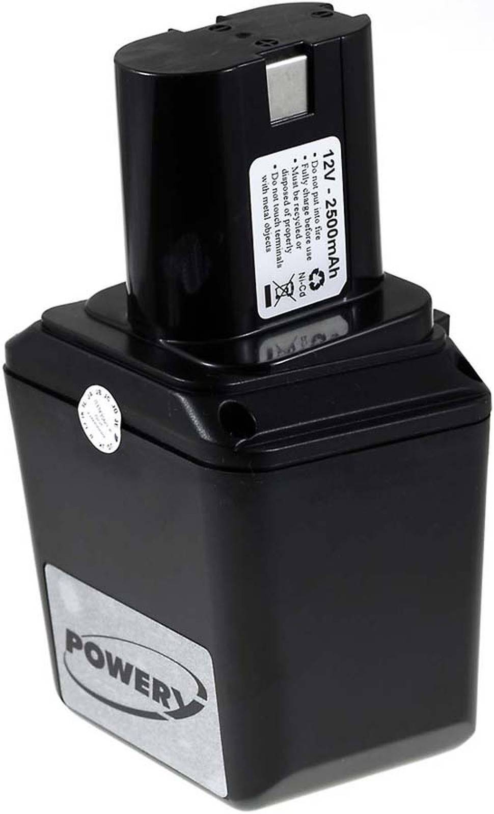 Powery Akku für Bosch Typ 2607335158 NiMH Knolle, 12,0V, NiMH