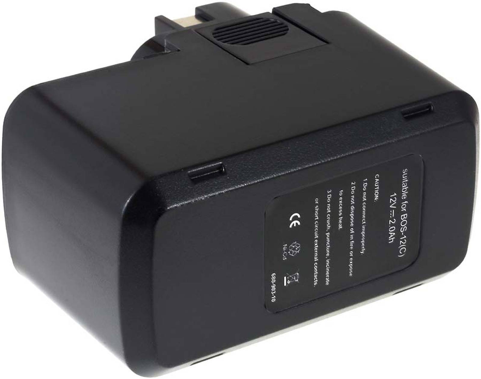 Powery Akku für Bosch Bohrschrauber PSR 12VES-2 NiMH, 12V, NiMH