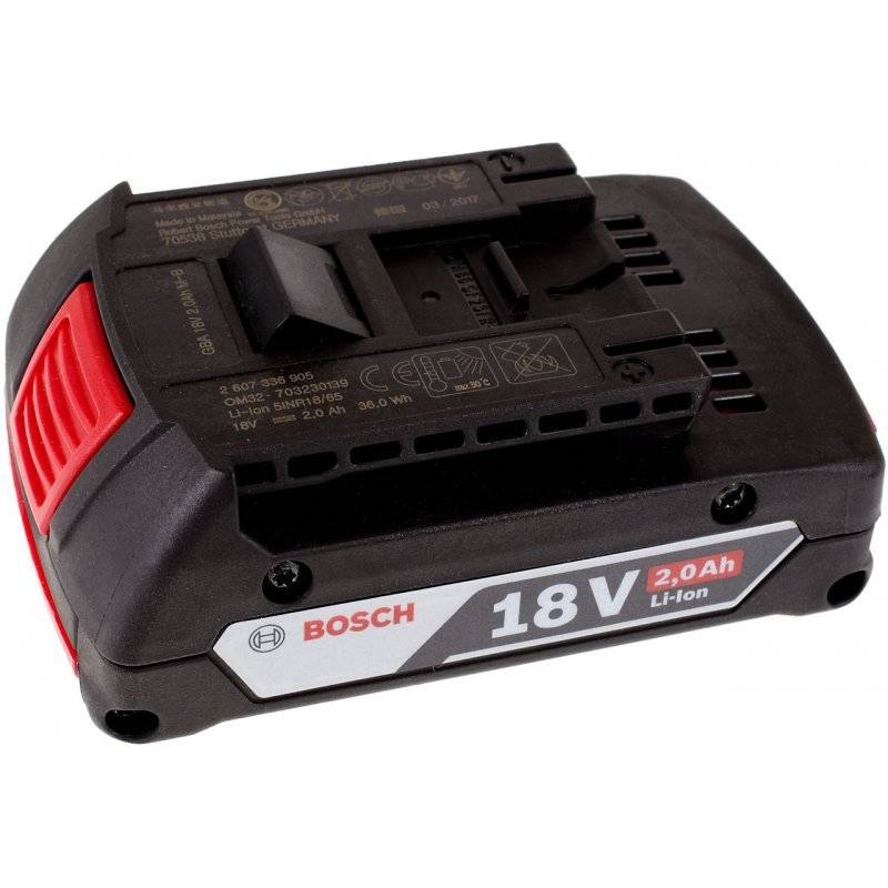 Bosch 18V Einschubakku Typ GBA 18V 2,0 Ah M-B SD Original, 18V, Li-Ion