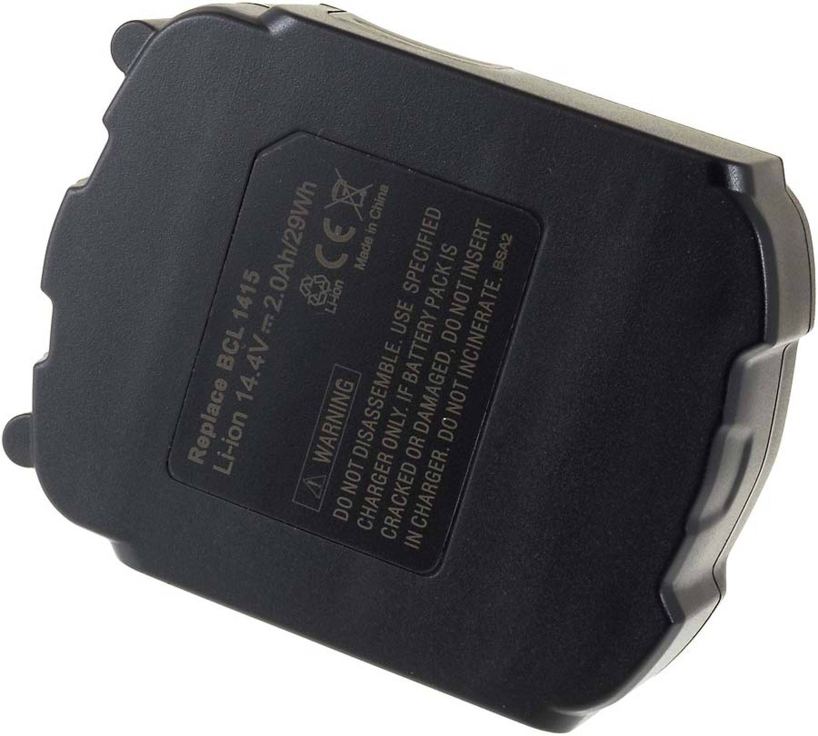 Powery Akku für Werkzeug Hitachi Typ BCL 1415 2000mAh Li-Ion, 14,4V, Li-Ion