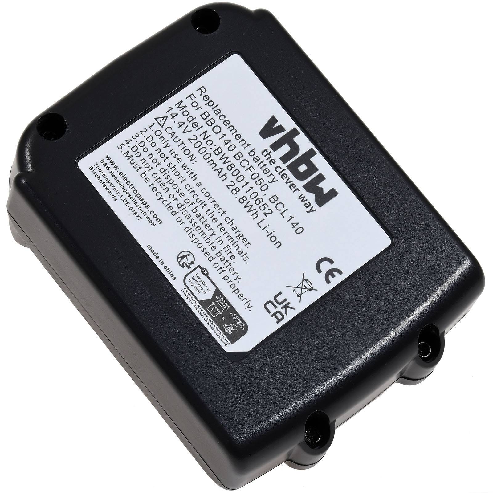 Powery Akku für Werkzeug Makita DF445DRH 2000mAh, 14,4V, Li-Ion