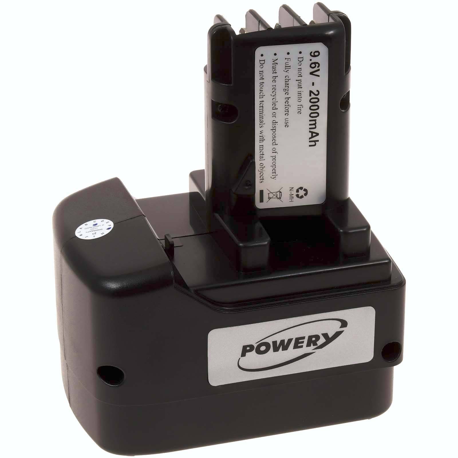 Powery Akku für metabo Akkuschrauber BST 9,6 Impuls, 9,6V, NiMH