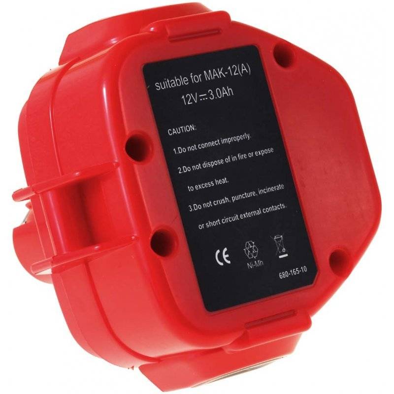 Powery Akku für Makita Bohrmaschine 6214DWAE 3000mAh, 12V, NiMH
