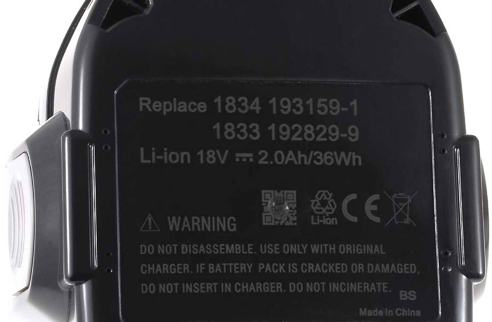 Powery Akku für Makita Elektronik-Pendelhub-Stichsäge 4334DWD Li-Ion inkl. Ladegerät, 18V, Li-Ion