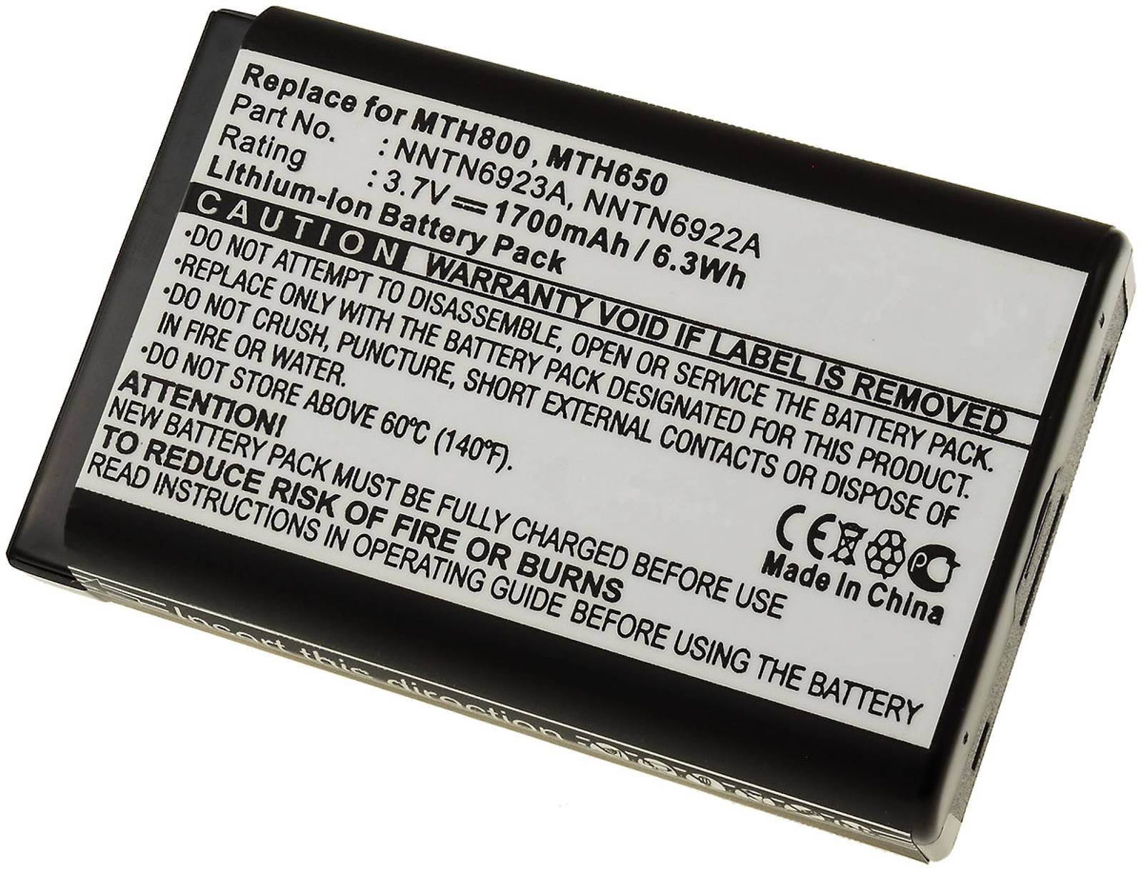 Powery Akku für Motorola Typ SNN5705C, 3,7V, Li-Ion