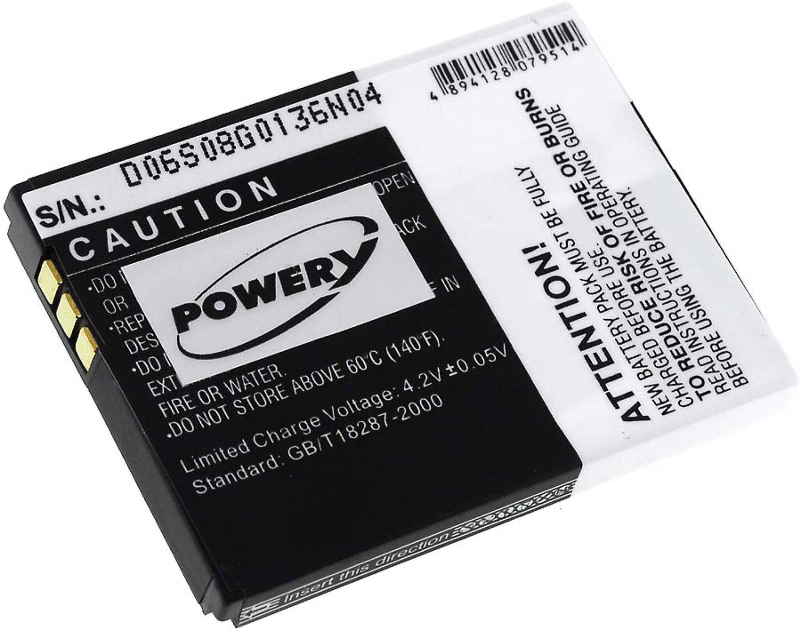 Powery Akku für Fritz!Fon M2 / Typ BAK130506, 3,7V, Li-Ion