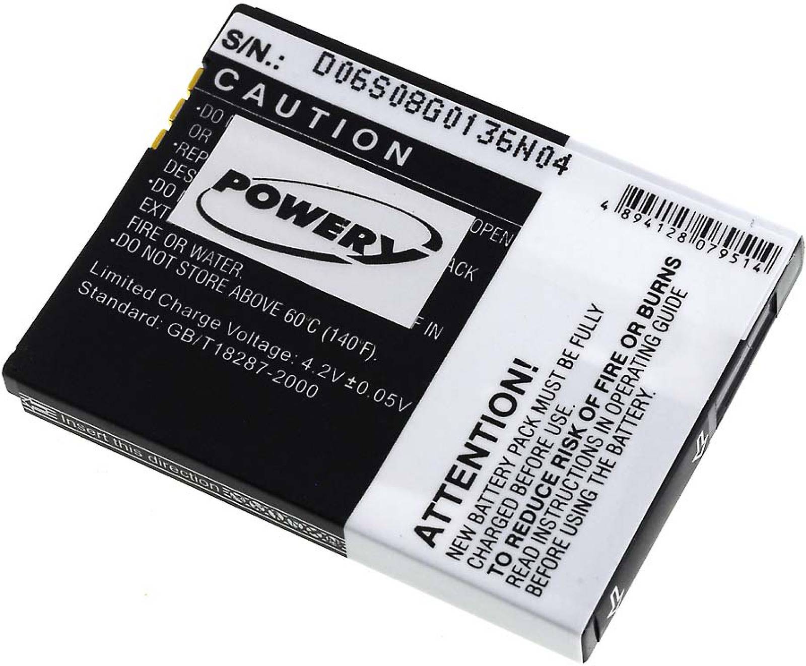 Powery Akku für Fritz!Fon Typ 312BAT016, 3,7V, Li-Ion